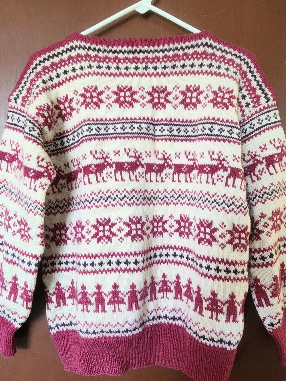 Vintage Norwegian Patterned Wool Sweater
